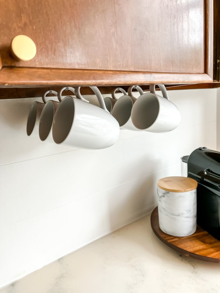 Under-Cabinet Mug Storage