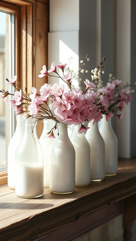 Vintage Milk Bottle Vase Collection