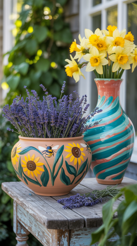Hand-Painted Pottery Decor