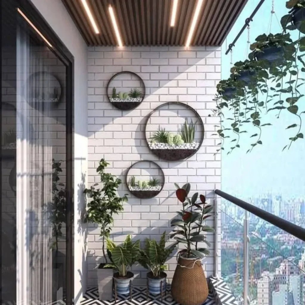 Artful Geometric Garden Arrangement
