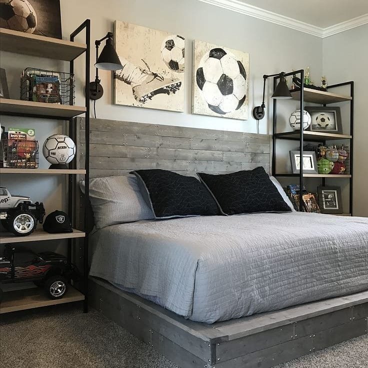 Athletic Industrial Bedroom Style