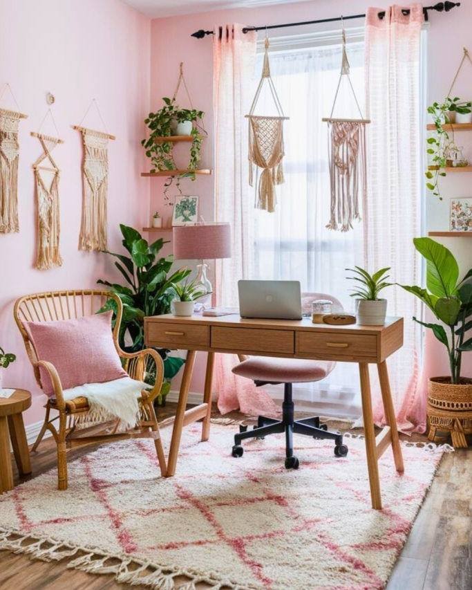 Blush Home Office Retreat