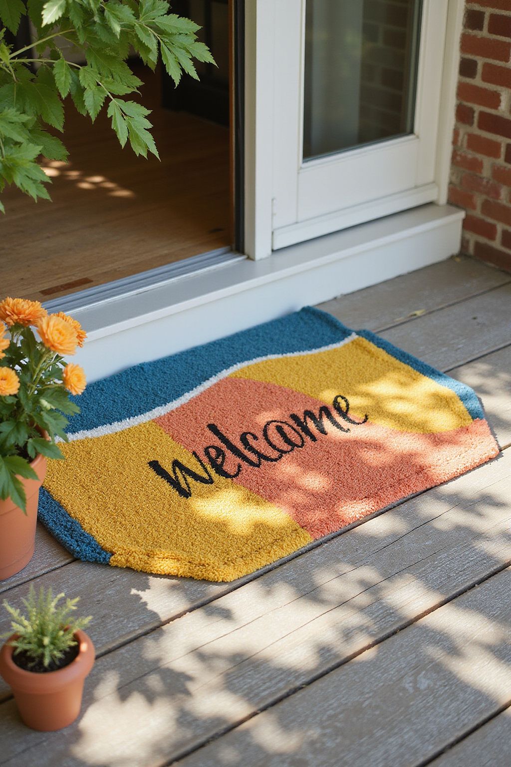 Brightly Colored Welcome Mat