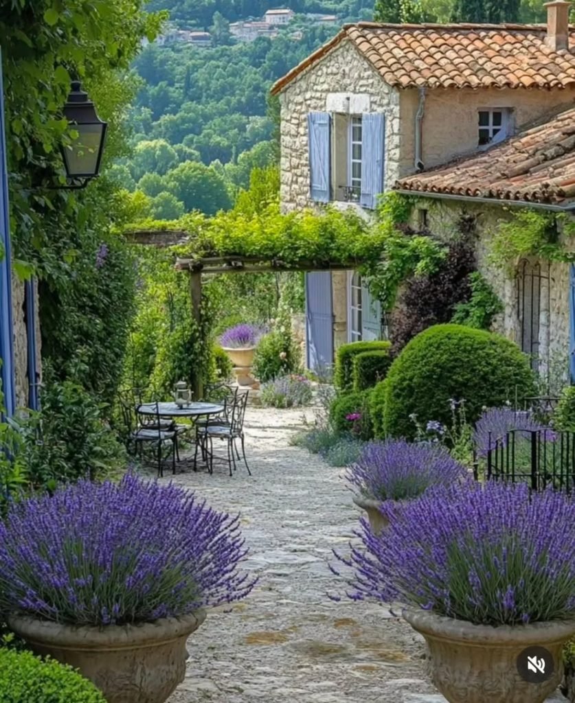 Charming Mediterranean Garden Terrace