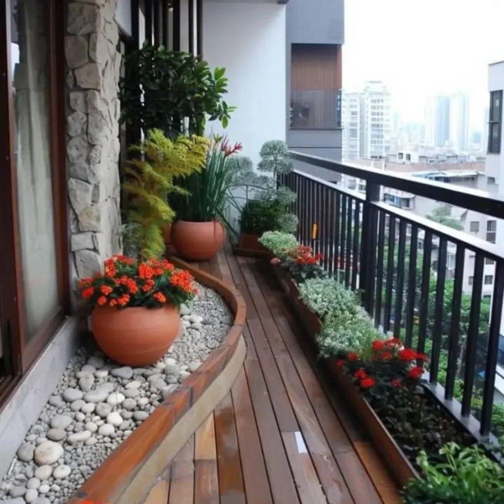 Chic Contemporary Balcony Garden
