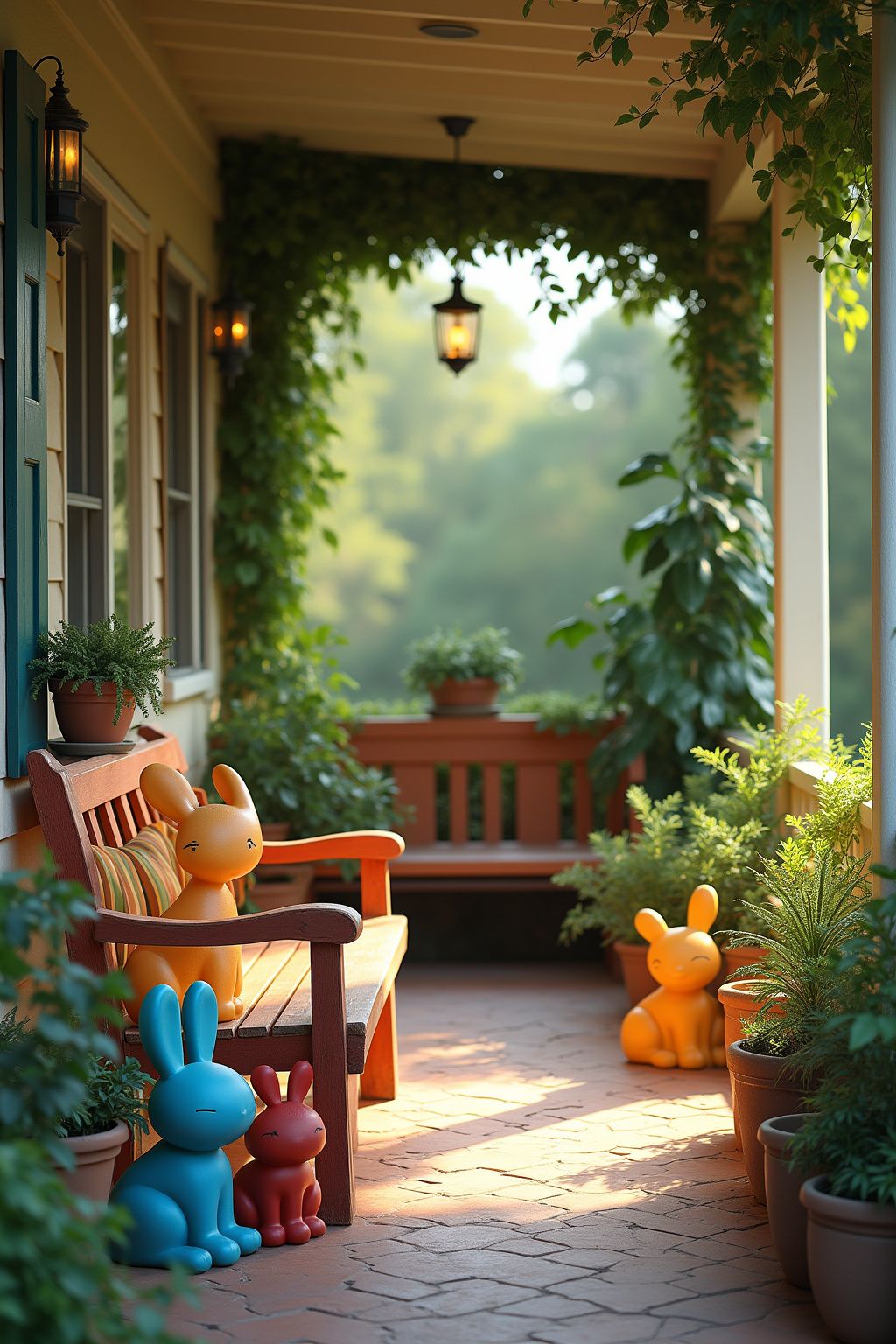 Colorful Garden Statues