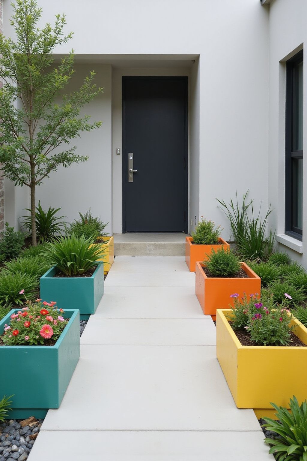 Colorful Planter Boxes