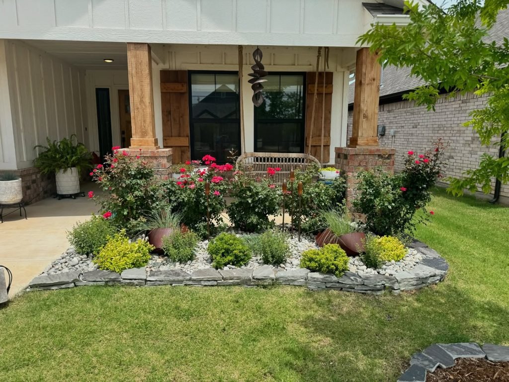 Cottage-Style Rock Flower Border