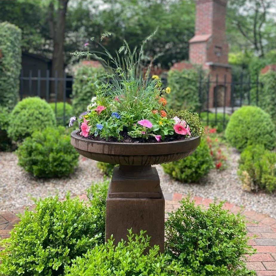 Flowering Birdbath Planter