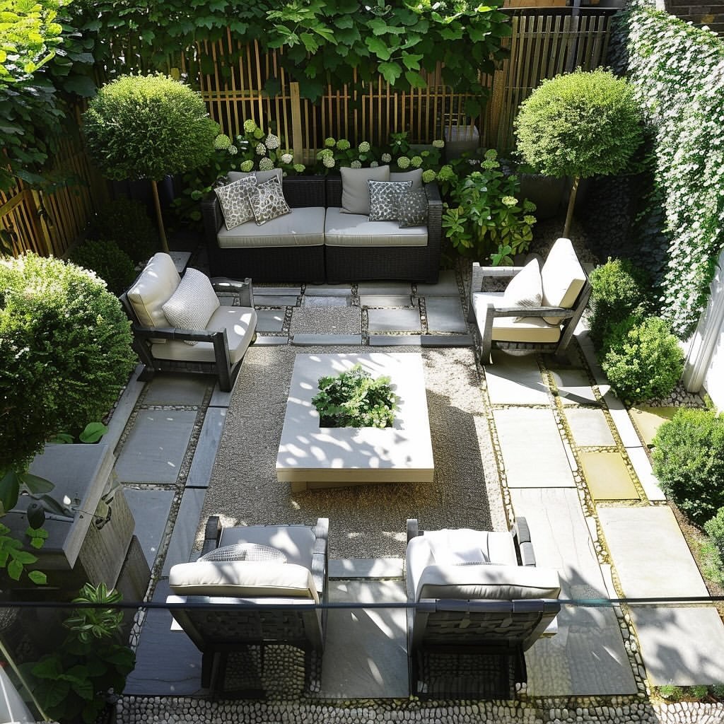 Formal Garden Seating Area