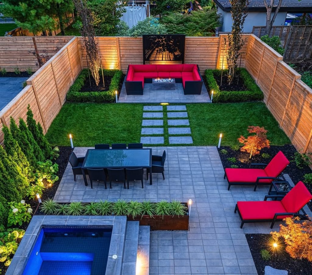 Modern Geometric Garden Retreat