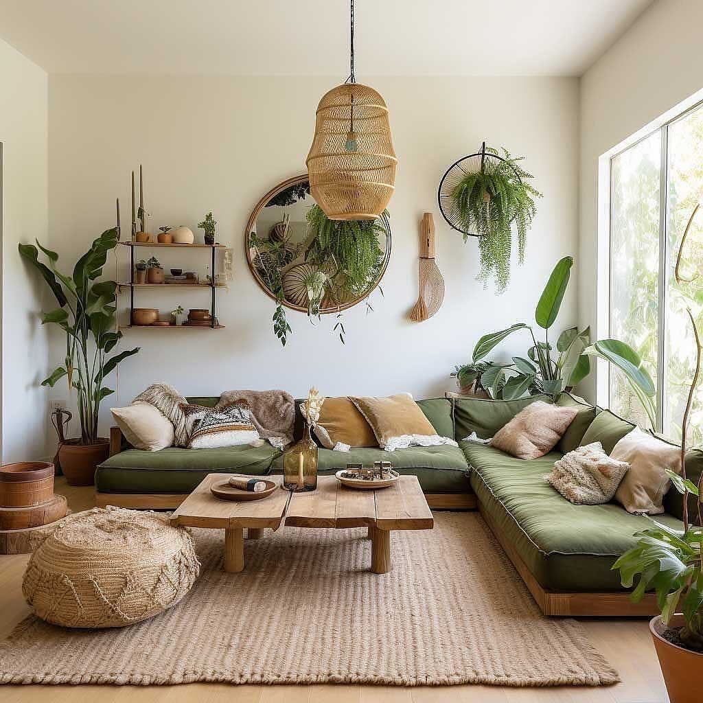 Natural Bohemian Living Room