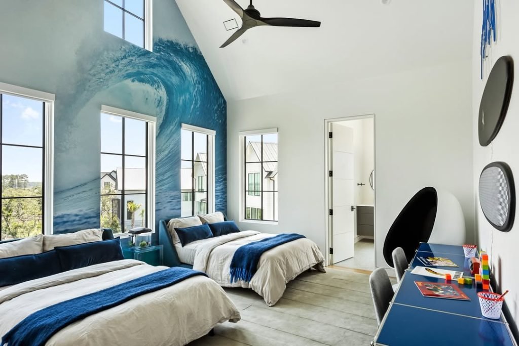 Ocean-Inspired Twin Bedroom Retreat