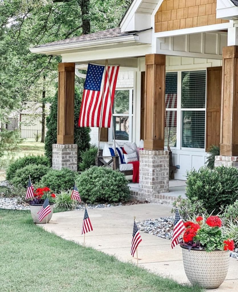 Patriotic Front Yard Design