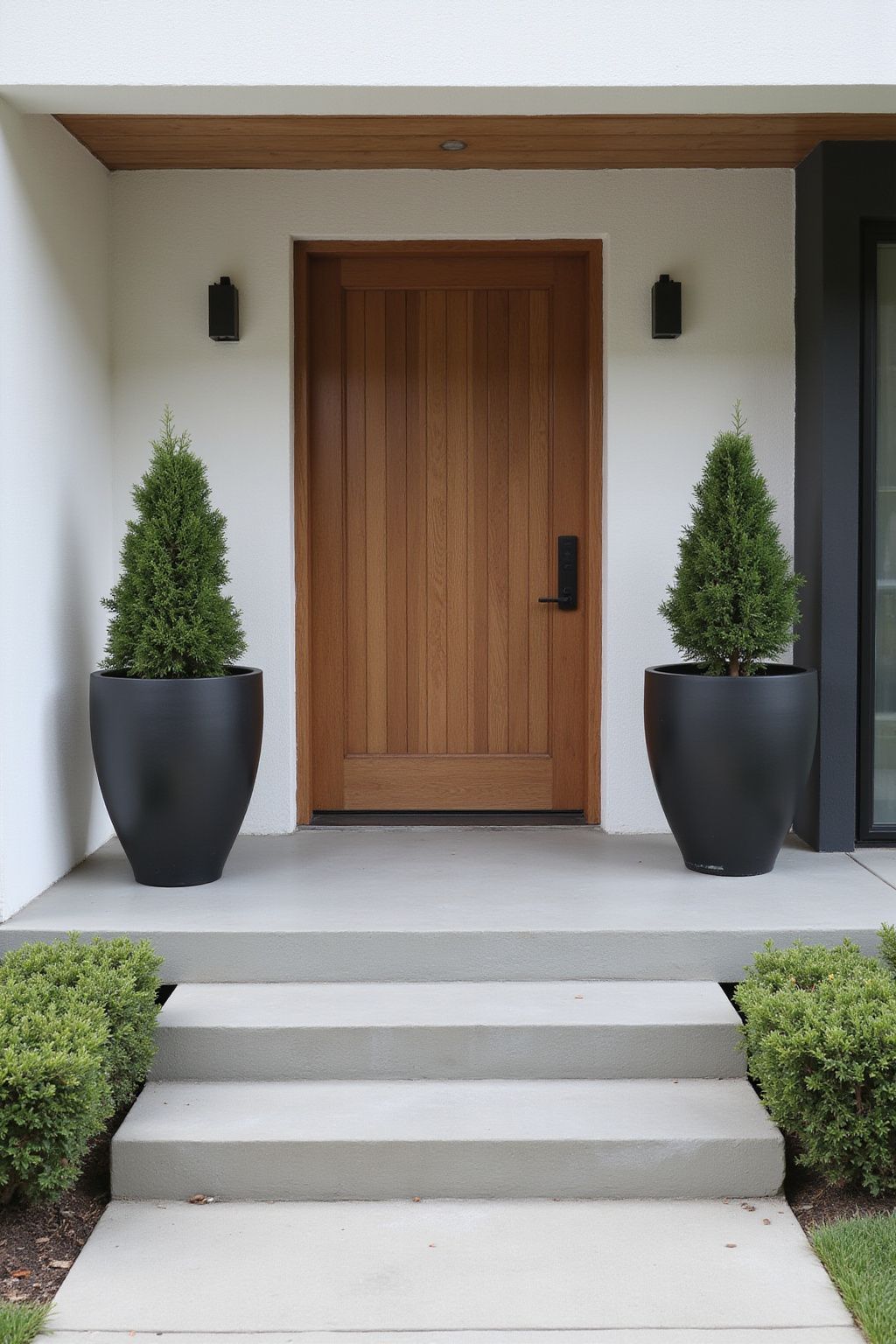 Potted Trees by the Entry