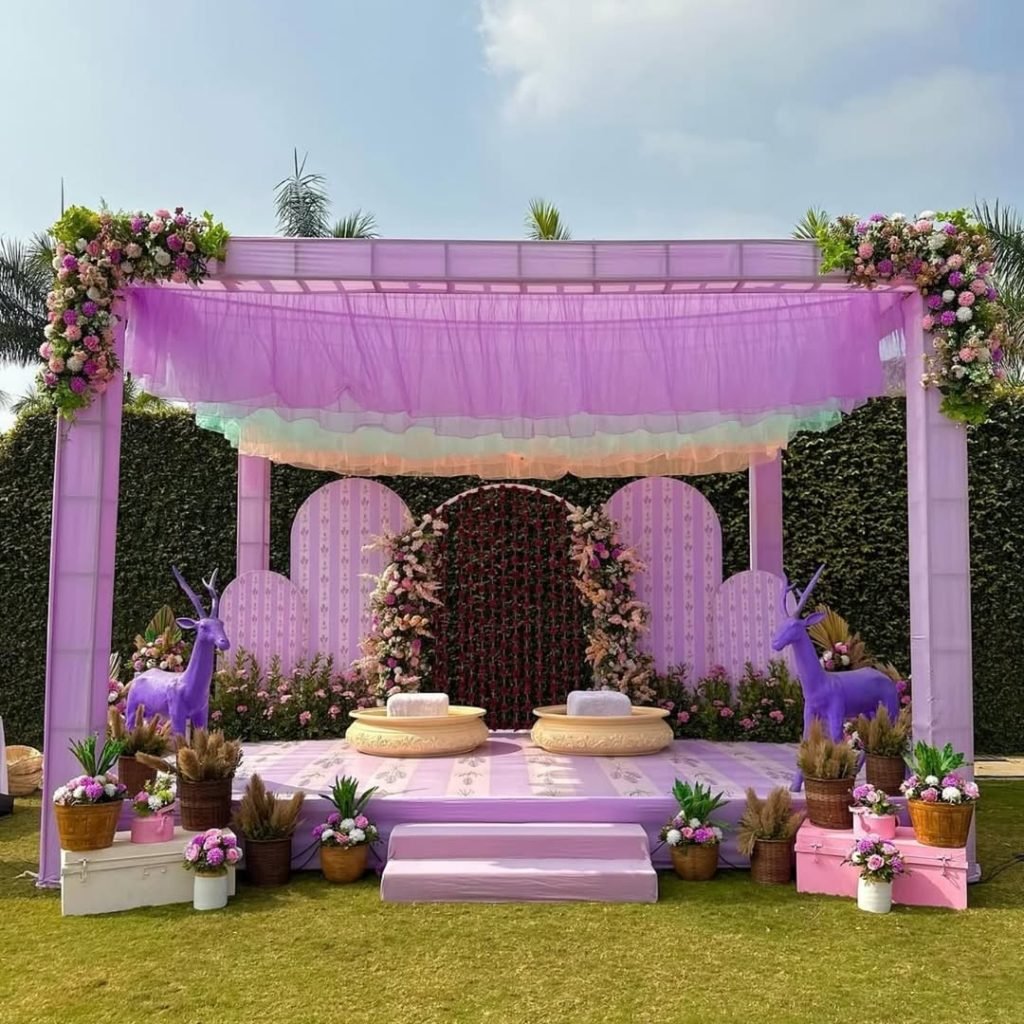 Purple Fantasy Mandap Decor