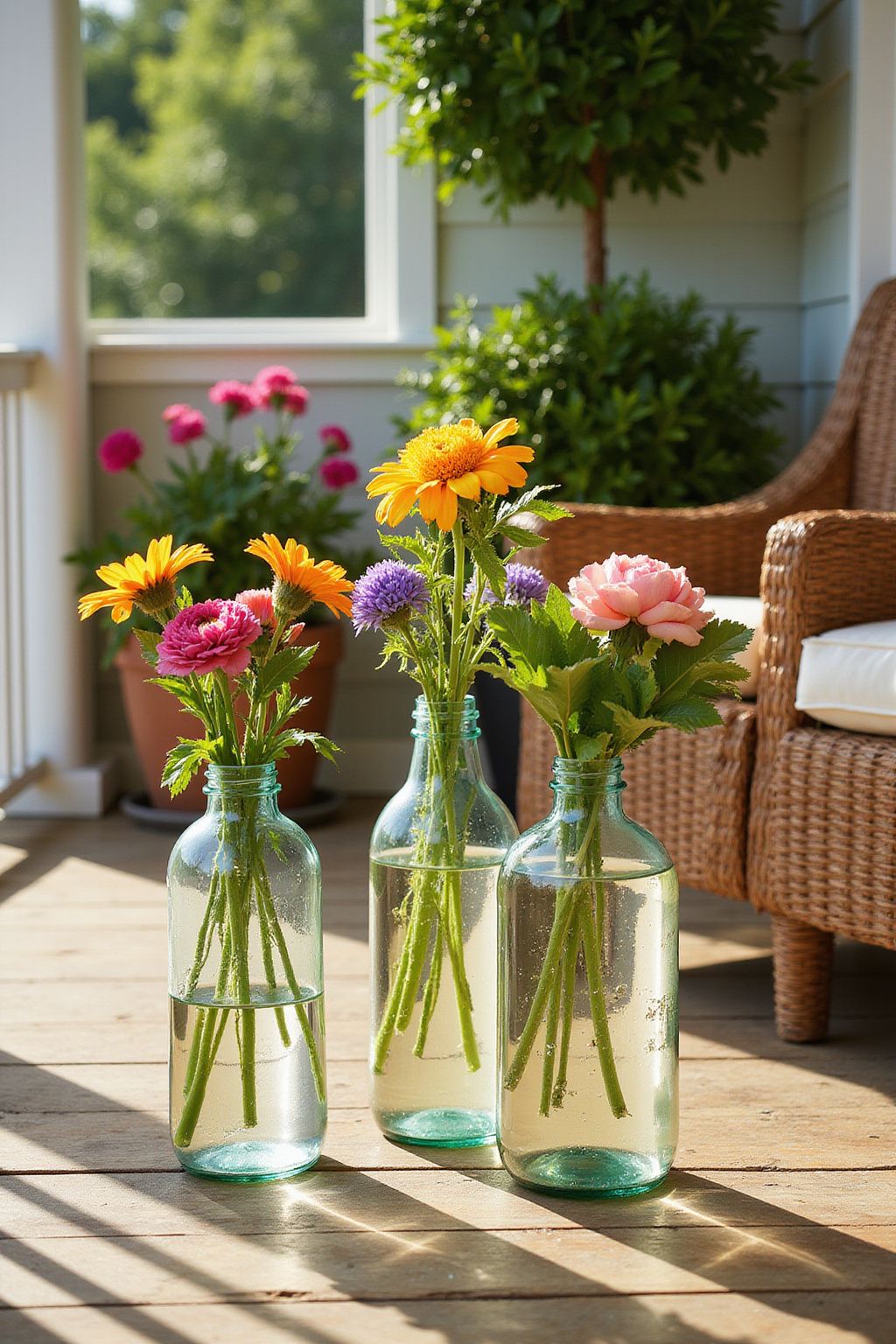 Recycled Glass Bottle Vases