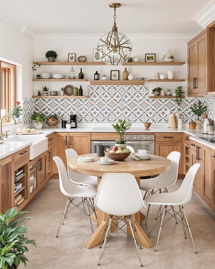 Textured Wood and Pattern Contrast