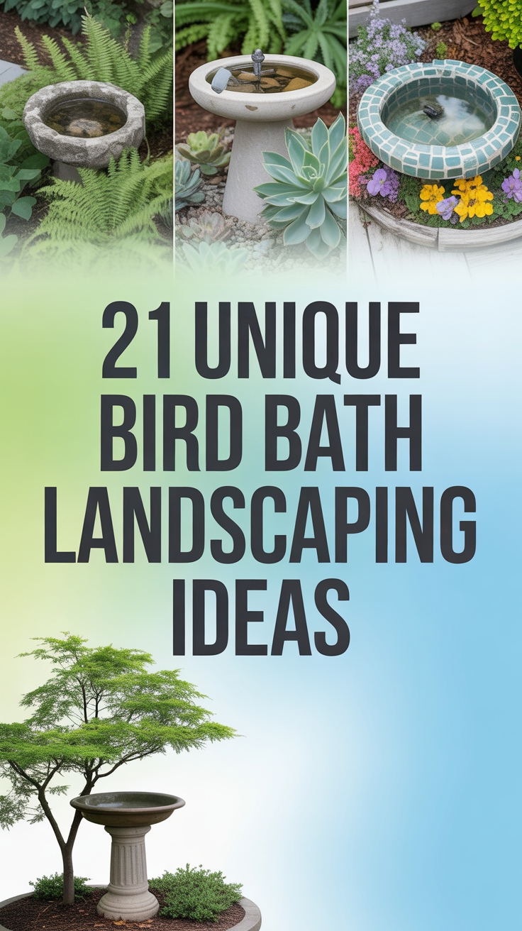 unique-bird-bath-landscaping-ideas