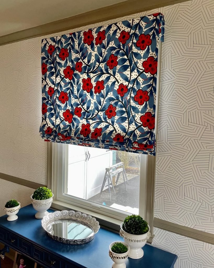 Bold Red Floral Curtains