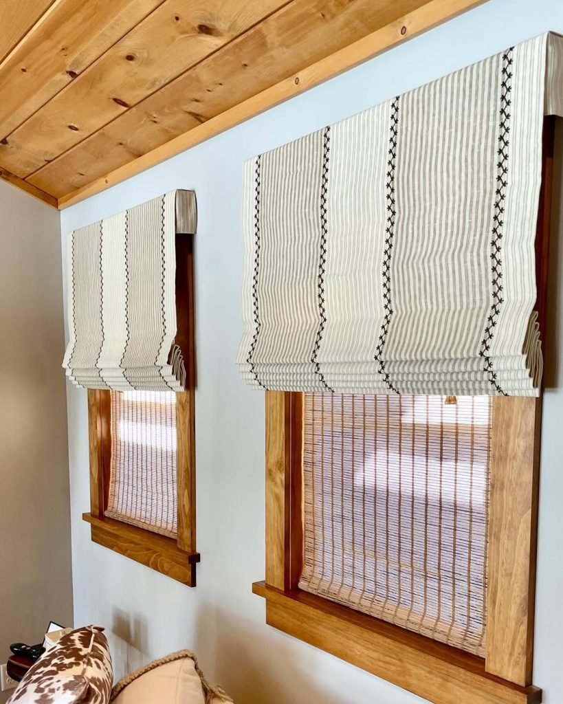 Cottage-Style Striped Curtains