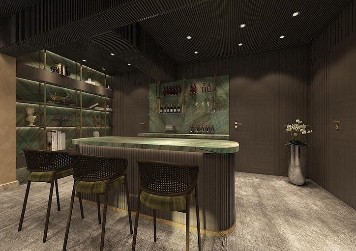 Elegant Basement Bar Retreat