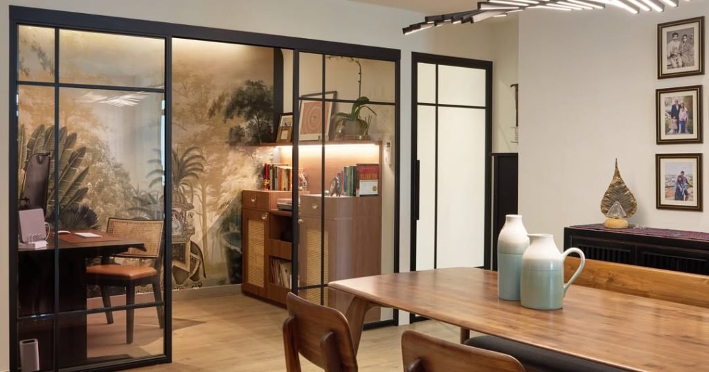 Glass-Walled Study Retreat