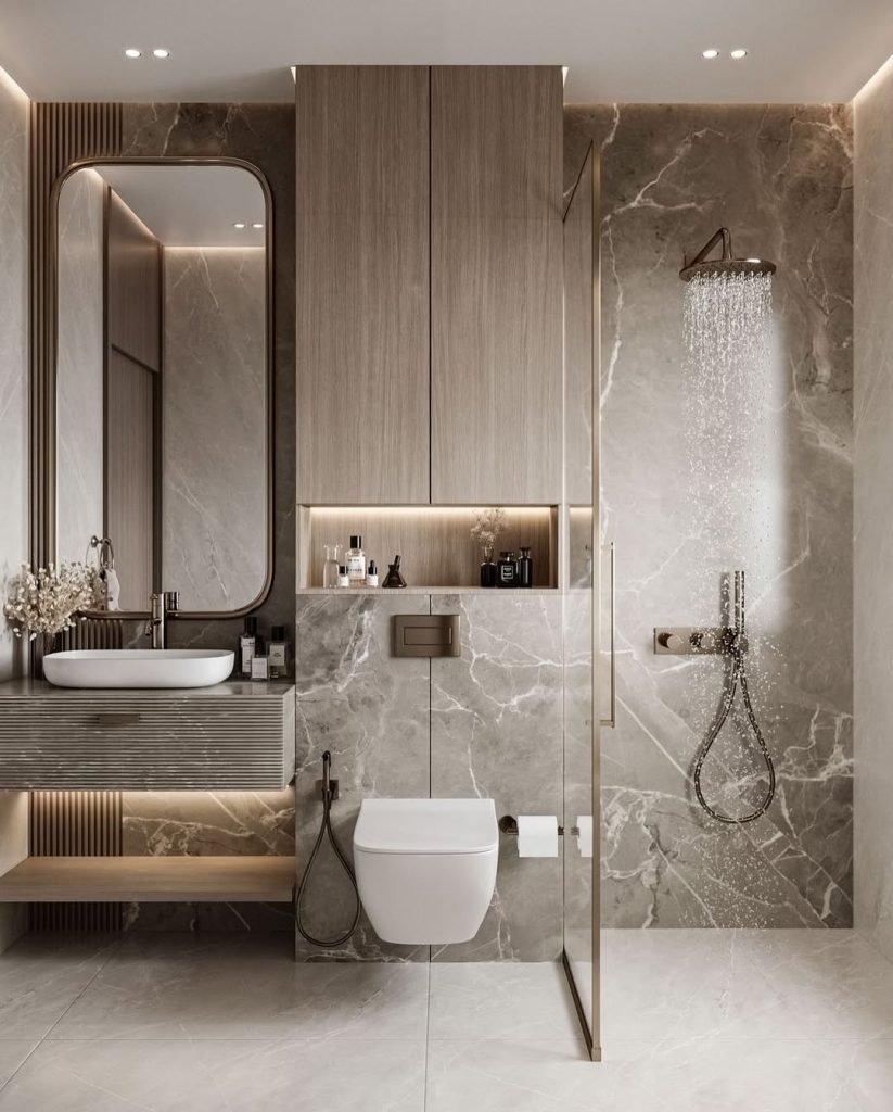 Marble and Wood Harmony