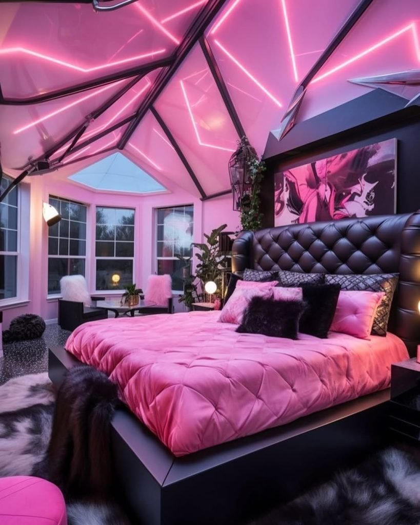 Neon Pink Dream Space