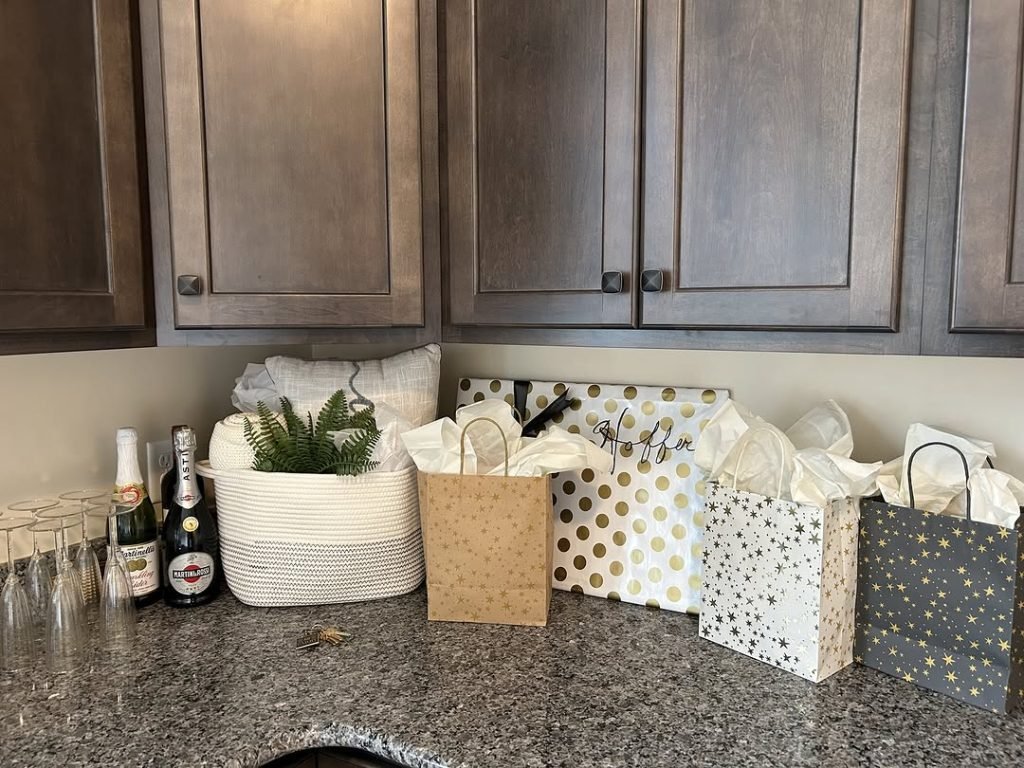 Organized Gift Wrapping Area