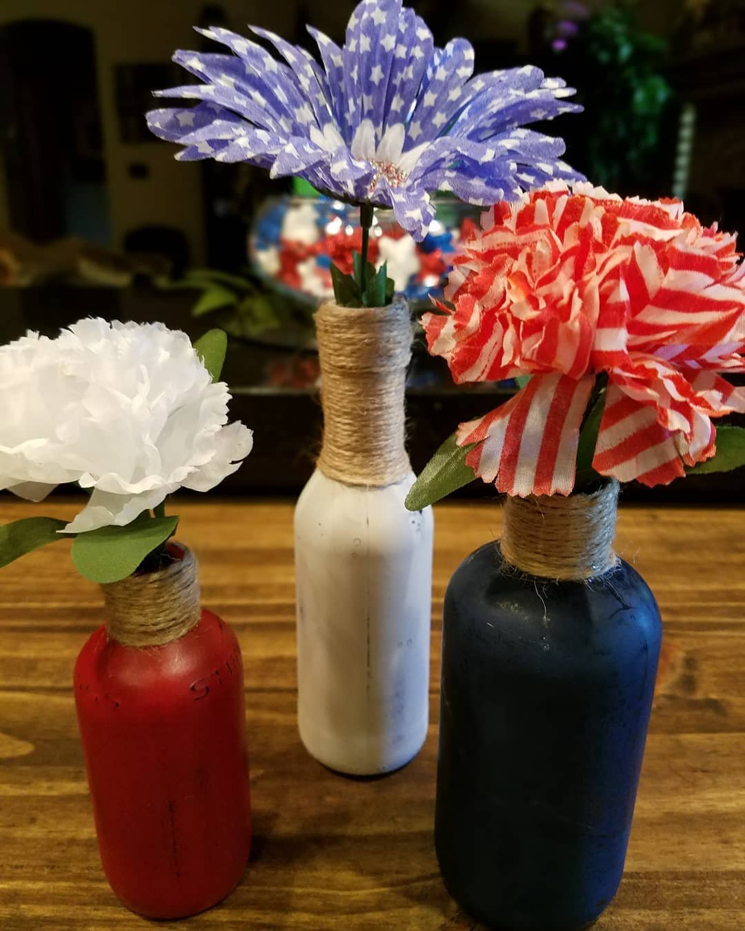 Repurposed Bottle Vases