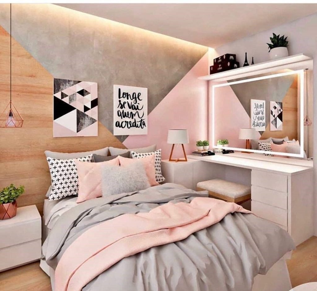 Simplistic Pink Study Space