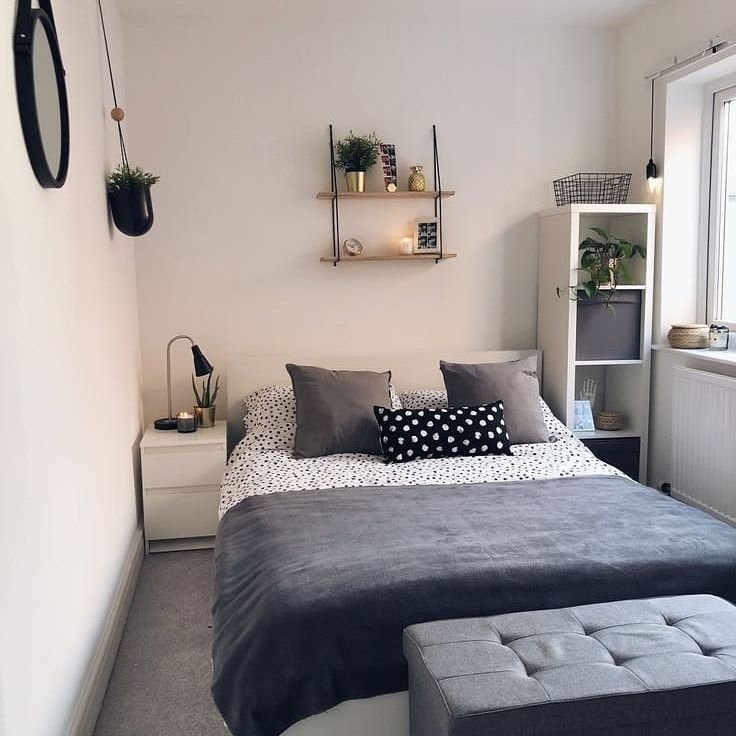 Sleek Black and White Bedroom