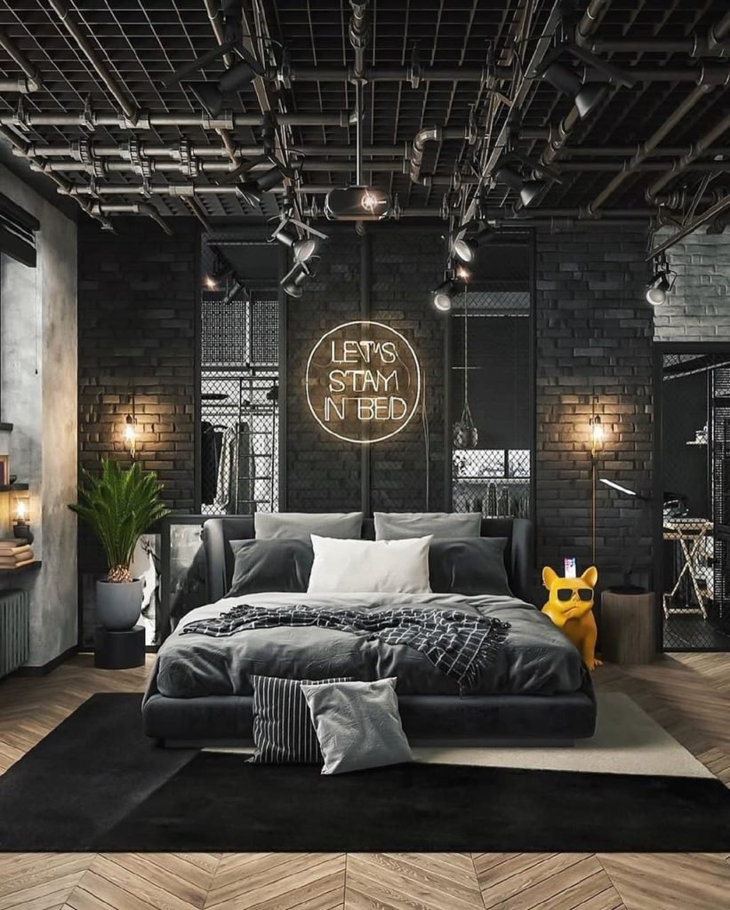 Urban Industrial Bedroom Design