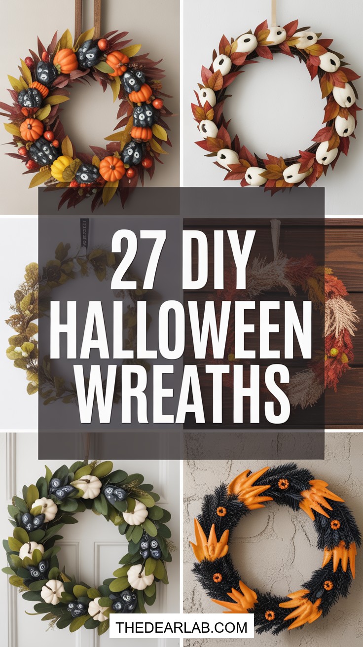 27 Easy DIY Halloween Wreath Ideas