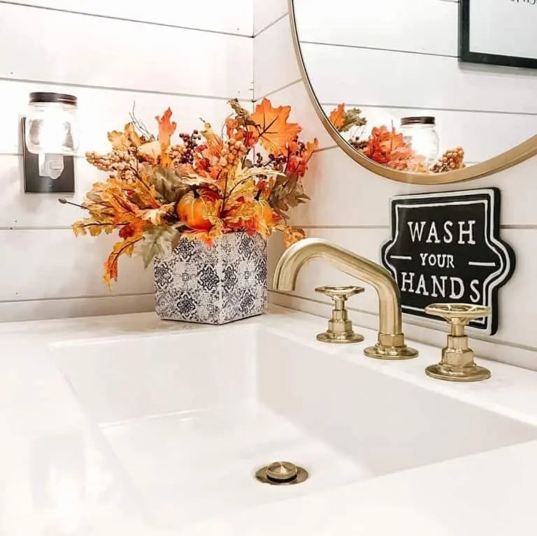 Autumn Blooms for Bathroom