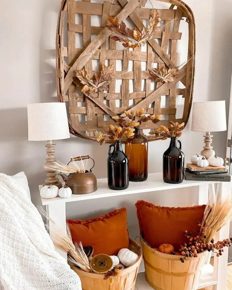 Autumn Console Table Decor