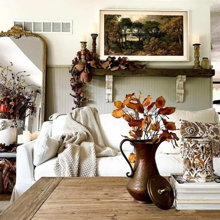 Autumn Landscape with Garland