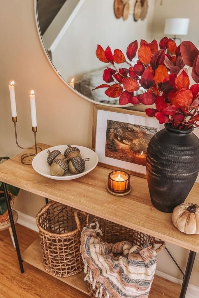 Autumn Red Leaves Decor