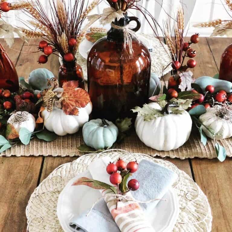 Autumn Rustic Table Decor