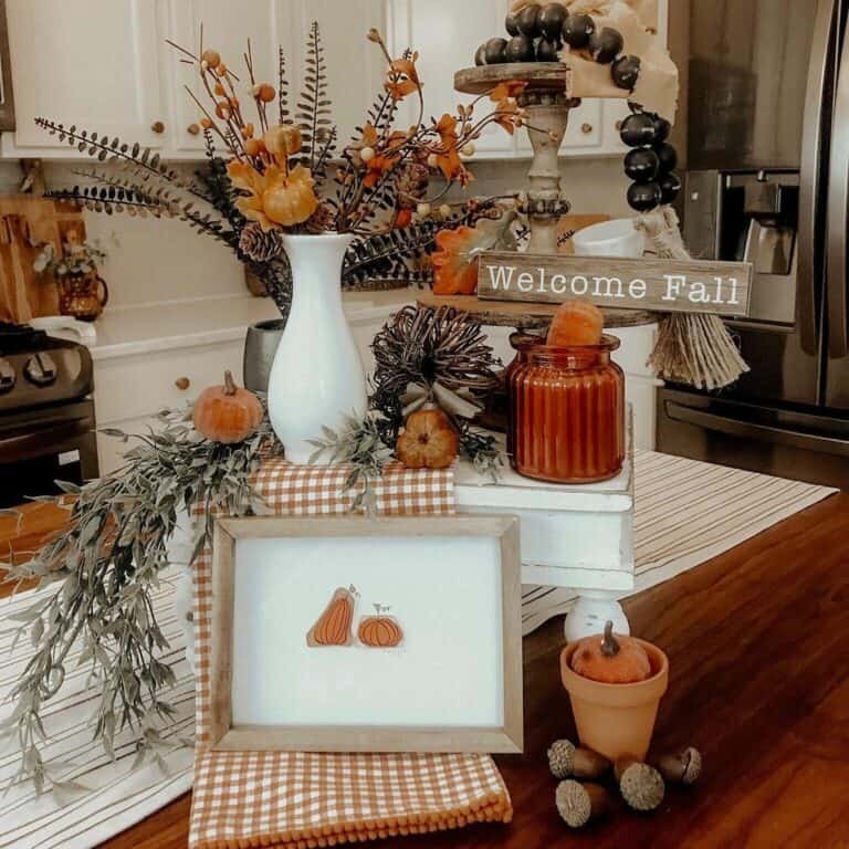 Autumn Tiered Tray Ideas