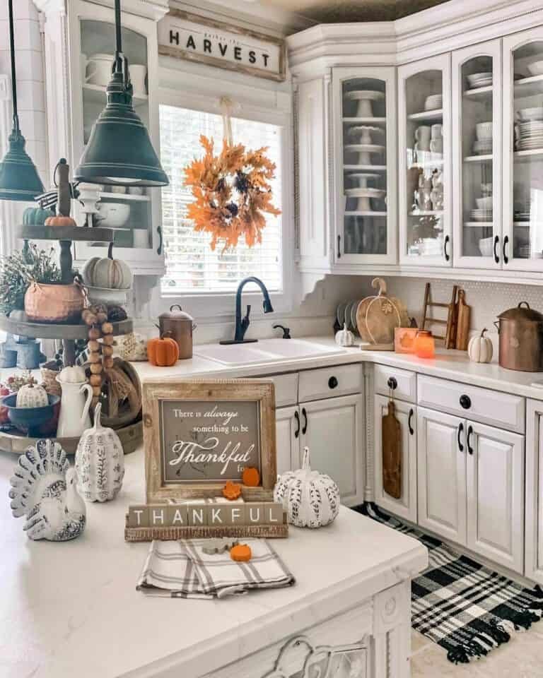 Autumn Wreath in Kitchen