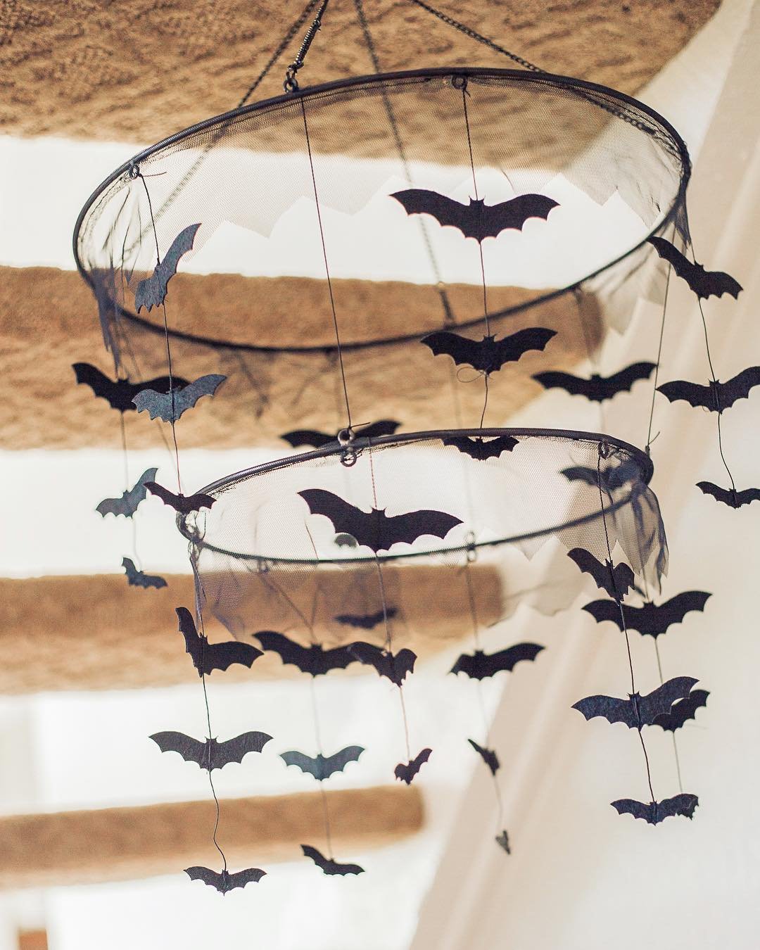 Bat-Themed Chandelier Decor
