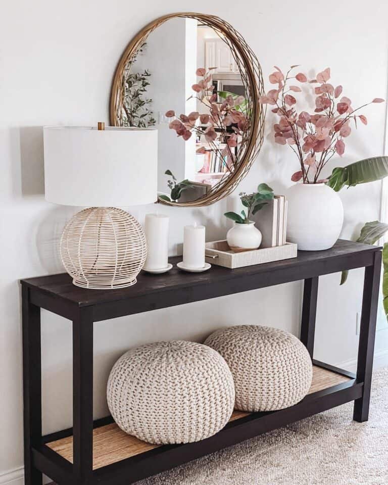 Black Console Table Decor