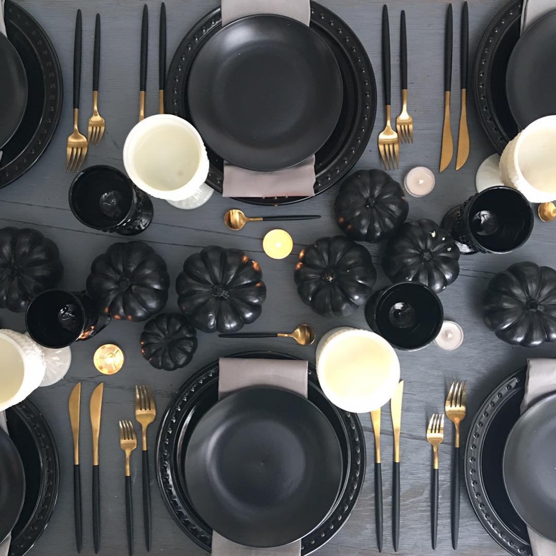 Black Halloween Decor