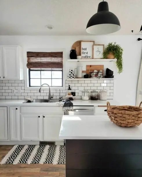 Black Pendant Lights in Kitchen