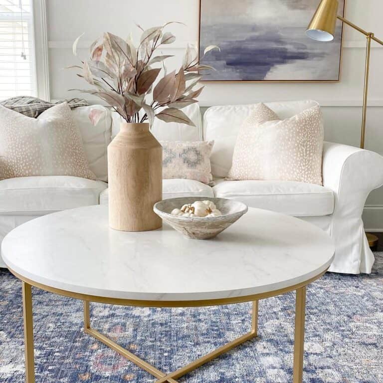 Blue and White Living Room