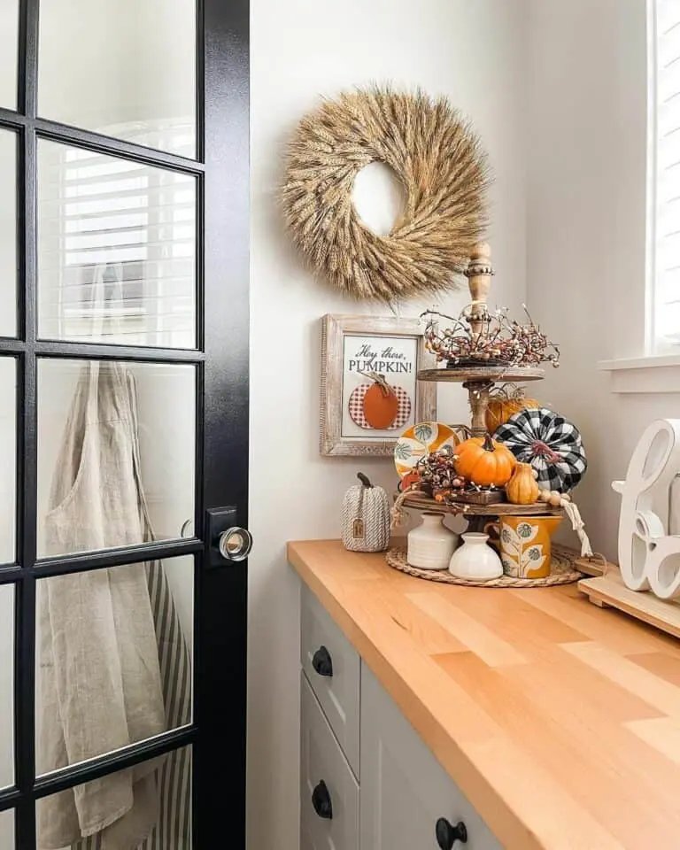 Bright Orange Accent on Counter