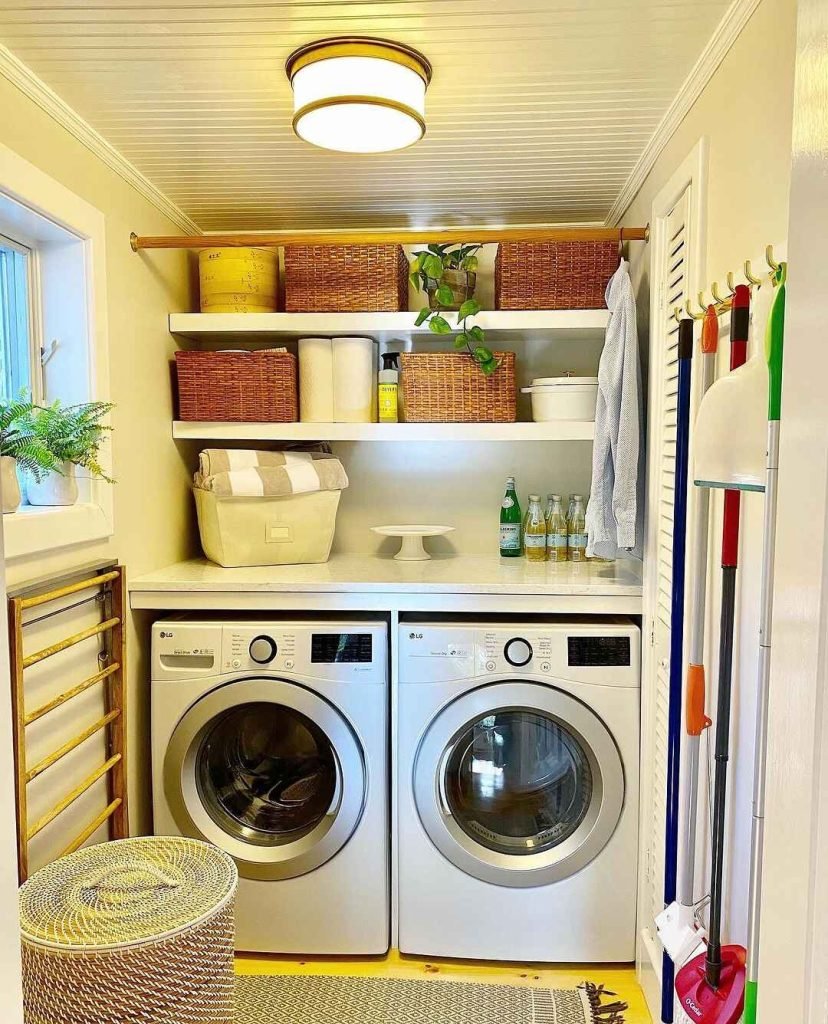 Bright Yellow Utility Closet