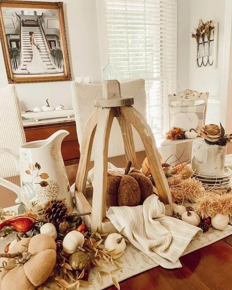 Brown and White Fall Decor
